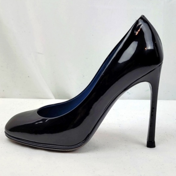 Saint Laurent Shoes - Yves Saint Laurent Black Patent Stiletto Heels Pumps Size 36.5